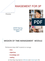 Time Management For 3P: Professional Performance Process