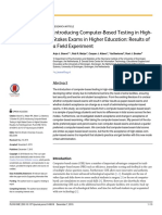 Introducing Computer-Based Testing in High-Stakes Exams in Higher Education: Results of A Field Experiment