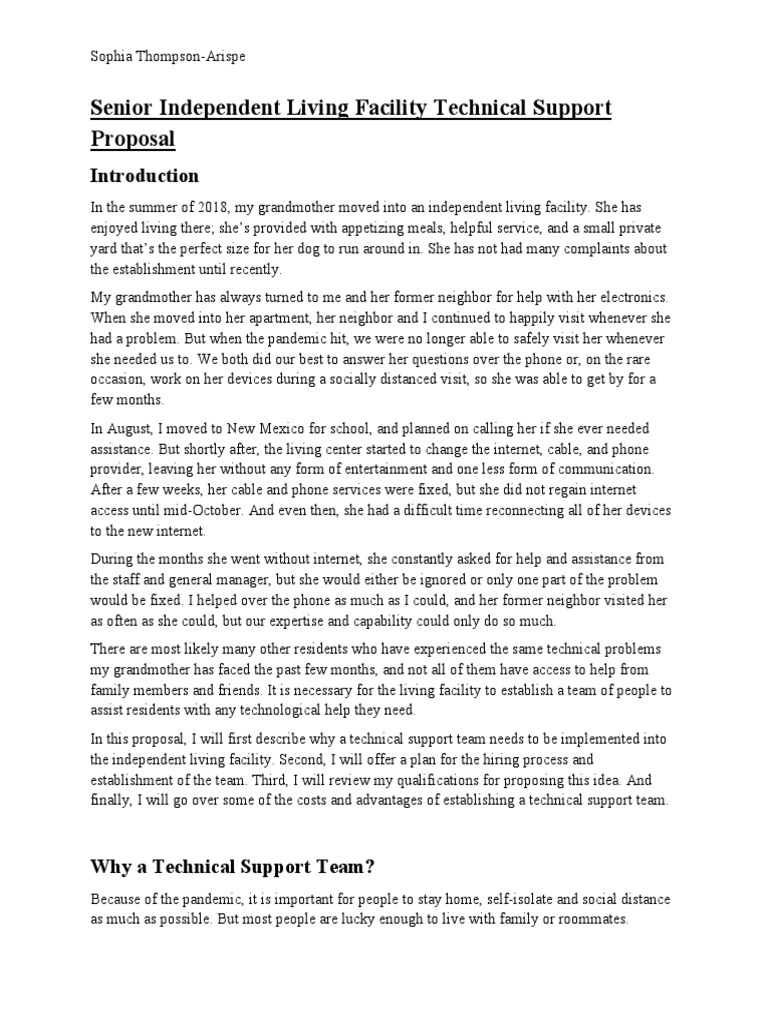 ThompsonArispe Proposal PDF Loneliness Technical Support