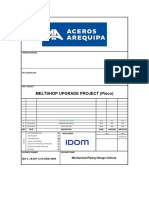 Mechanical Piping Design Criteria for Meltshop Upgrade Project