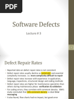 Software Defects: Lecture # 3