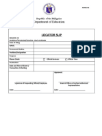 Locator Slip: Department of Education