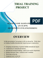 Industrial Training Project: Trainee Name-Ramnand Mallah (15-CE-2079) Department-Civil Engineering