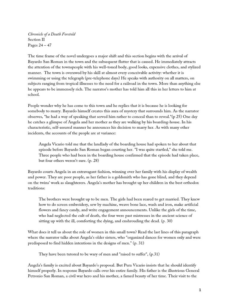 Chronicle of A Death Foretold PDF