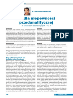 Żródła Niepewności Przedanalitycznej W Badaniach Laboratoryjnych. CZ - II