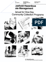 A Manual For One-Day Community Collection Programs: Household Hazardous Waste Management