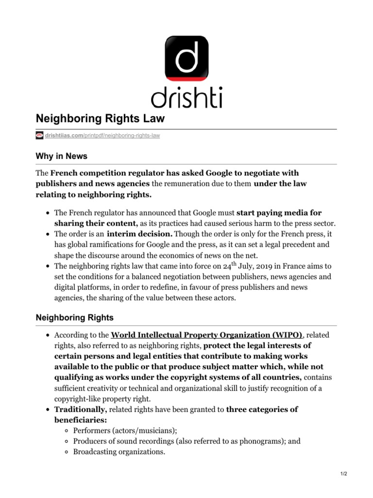 Understanding Neighboring Rights Law | PDF | Copyright | Trips Agreement