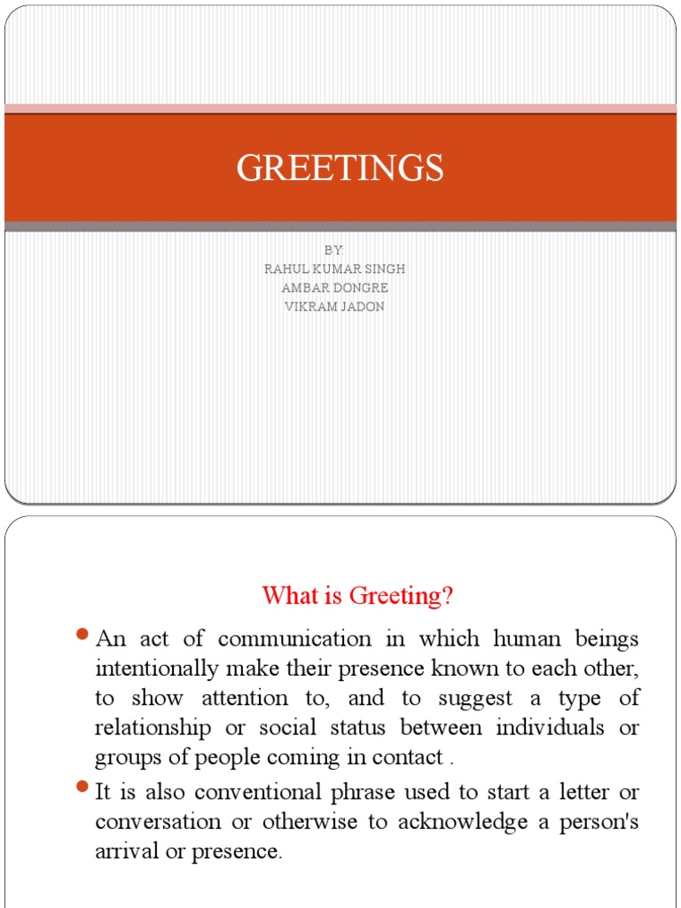 Global Greetings Explained | PDF | Wellness