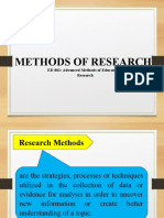 ED 802: Advanced Methods of Educational Research