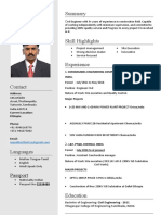 Civil Engineer Resume Summary