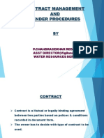 Contract Management - Tender Procedures