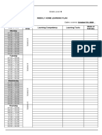 Weekly Home Learning Plan 1 Quarter: Day & Time Learning Area Learning Competency Learning Tasks Mode of Delivery Monday