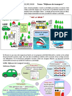 Planificare Saptamanala - Mijloace de Transport - Gradinita 22 Micul Print - Brasov