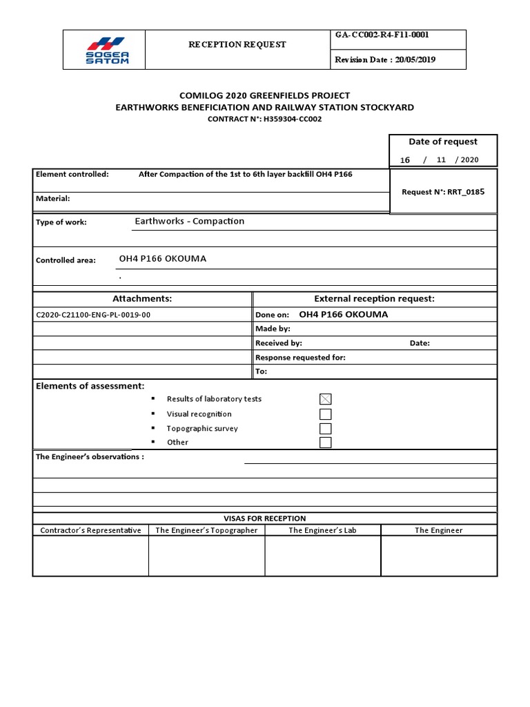 RRT - 0185 - Compaction of The 1st To The 6th Layer Backfill OH4 P166 ...