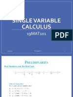 Single Variable Calculus