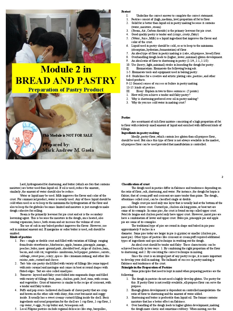 Module 2 in Bread and Pastry Production NCII PDF Breads Flour