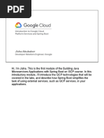 Module 1 - The Google Cloud Platform and Spring Framework