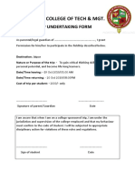 World College of Tech & MGT.: Trip Undertaking Form