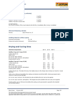 Drying and Curing Time: Technical Data Sheet Jotafloor Topcoat E