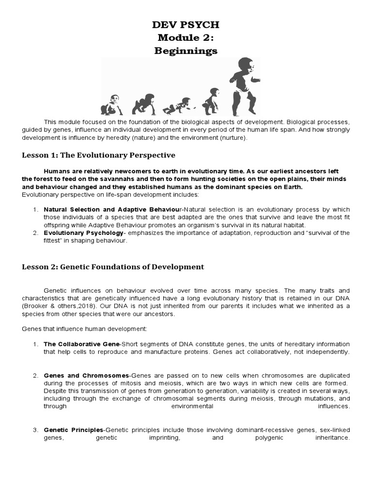 Dev Psych - Module 2 | PDF | Heredity | Prenatal Development