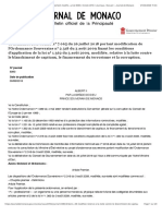 Ordonnance Souveraine n° 7.065 du 26 juillet 2018 portant modification de l'Ordonnance Souveraine n° 2.318 du 3 août 2009 fixant les conditions d'a... 