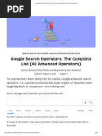 Google Search Operators - The Complete List (42 Advanced Operators) PDF