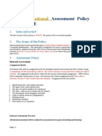 Vocational Assessment Policy Template