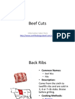 Beef Cuts Study Guide