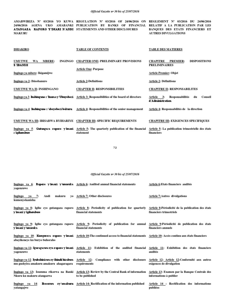 Banking Financial Disclosure Regulation | PDF | Corporations ...