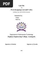 Web Designing Lab (KIT-451)