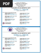 Marlo A. Abejar: Grade 10 Learning Kit