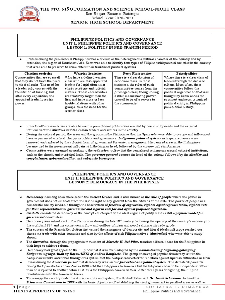 Philippine Politics and Governance Module 2 | Download Free PDF | Bill ...
