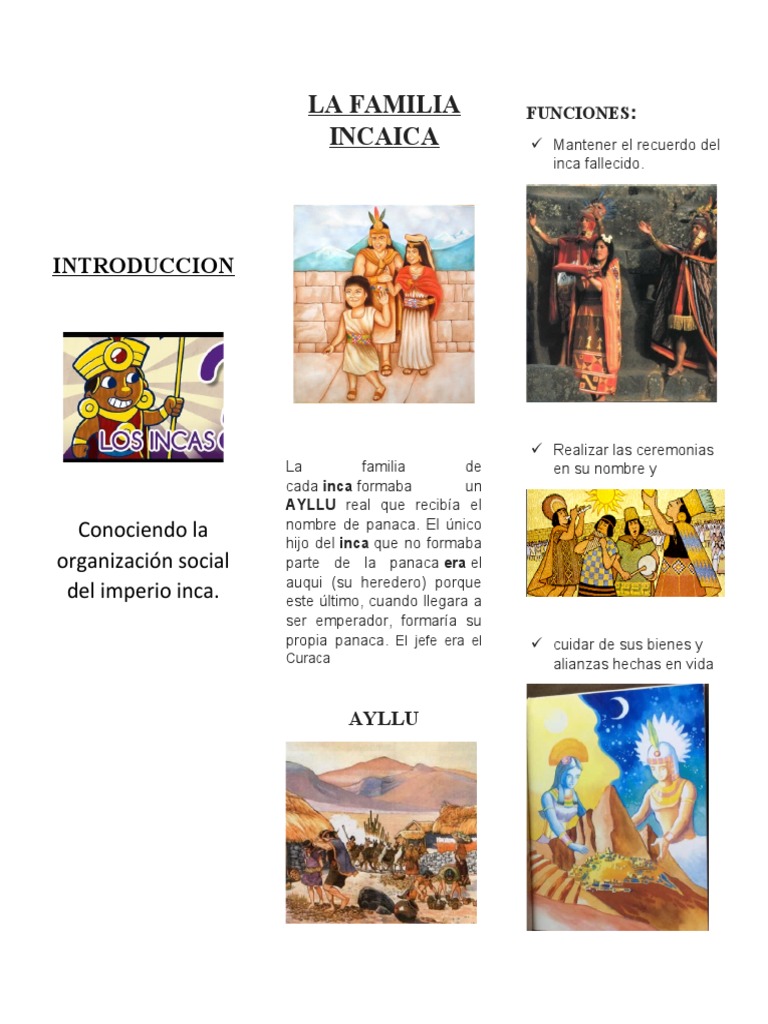 Estructura Familiar Incaica y Ayllu | PDF | Imperio Inca | Comunidad andina