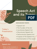 Speech Act and Its Types