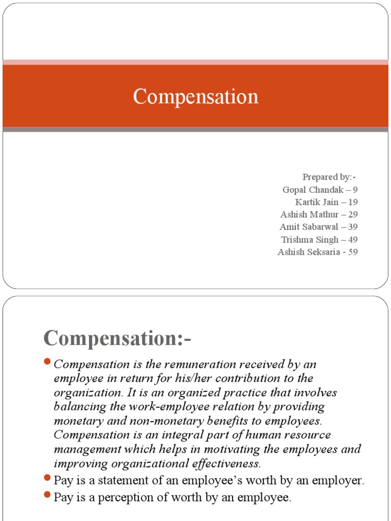 Compensation | PDF