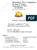Turkey Dinner 11 03 13