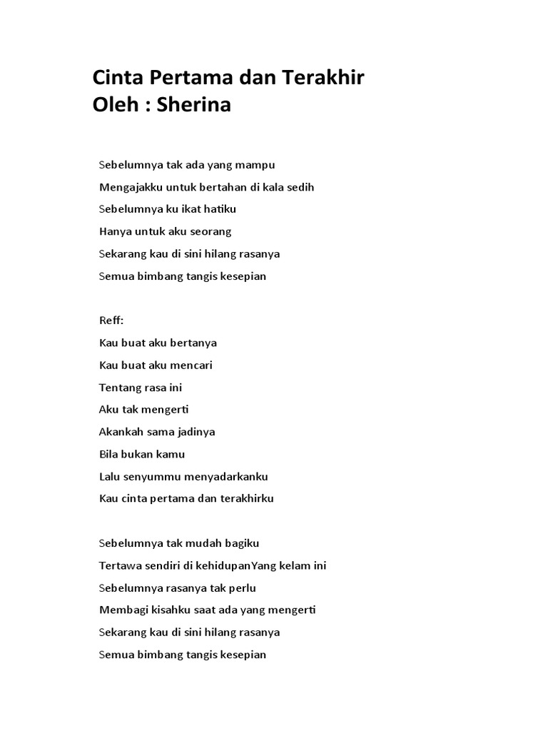 Lirik Cinta Terakhir yang Menggugah Hati dan Menginspirasi