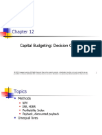 Capital Budgeting: Decision Criteria