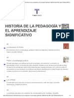 Historia de La Pedagogia y El Aprendizaje Significativo