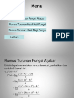 Turunan Fungsi Aljabar