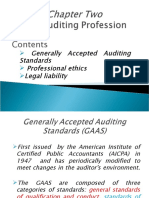 Generally Accepted Auditing Standards Professional Ethics Legal Liability