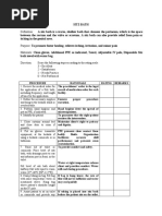 Sitz Bath Procedure Checklist