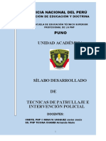 SILABO TECNICAS DE PATRULLAJE E INTERVENCIÓN POLICIAL.docx