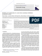 Modeling and Optimization of A Solar Driven Membrane Distillation