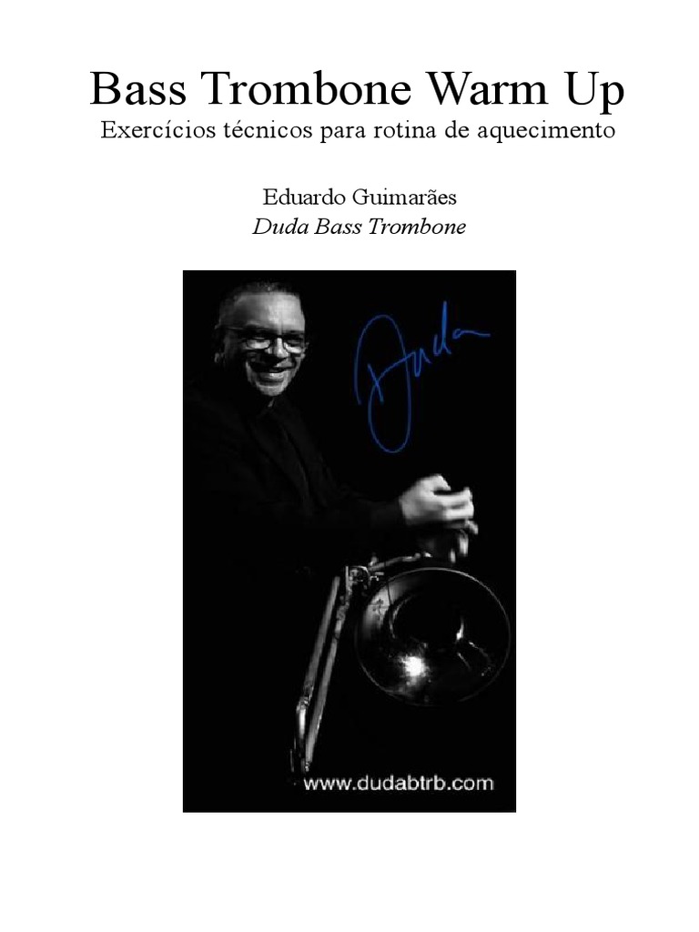 Bass Trombone Warm Up para Sebastian Cifuentes PDF Respiração Músculo