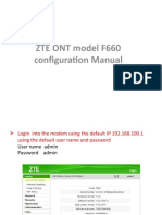 ZTE ONT Model F660 Configuration Manual