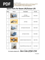 Spare Parts For Boom Lift/Scissor Lift: Jace Lim 9792 1721