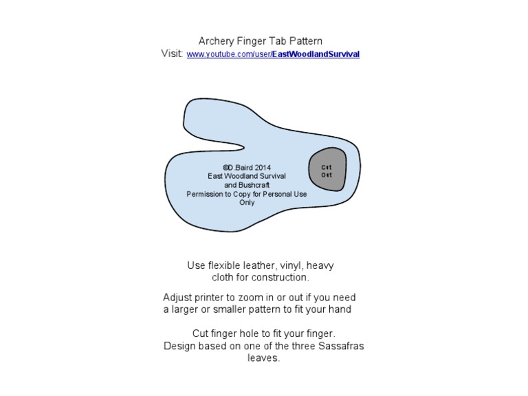 Archery Finger Tab Pattern PDF PDF