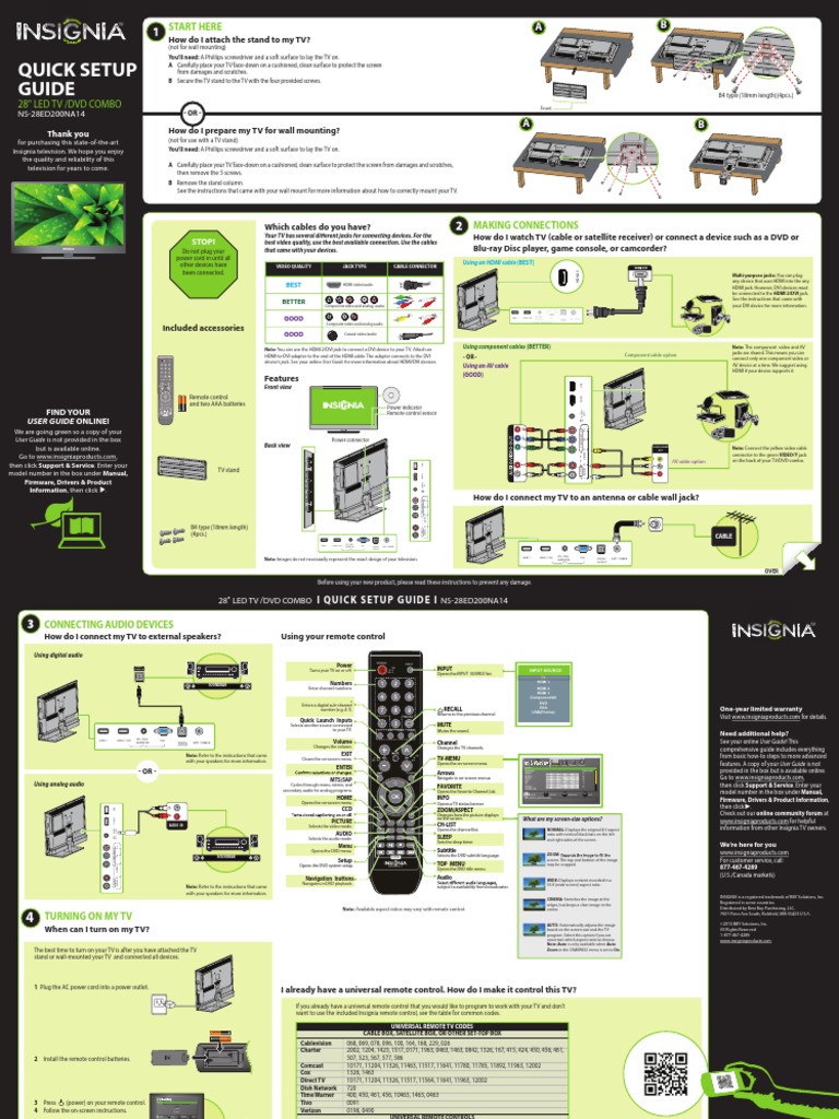 Quick Setup Guide: Start Here | PDF | Hdmi | Film Industry