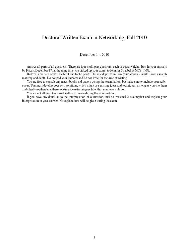 Networking Questions PDF Peer To Peer Computer Network